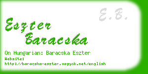 eszter baracska business card